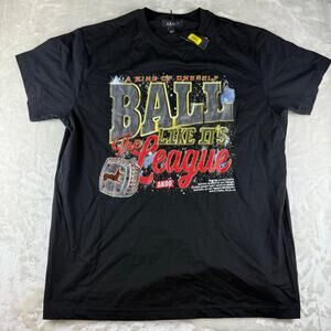 Akoo T Shirt "A King of Oneself" Men's 3XL Graphic Casual Short Sleeve Black NWT